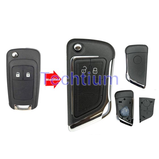 2 botones de la carcasa de la llave de vuelta remota para Buick,Chevrolet